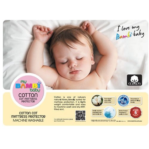 Bambi All Cotton Cot Mattress Protector - Mattress & Pillow ScienceProtection