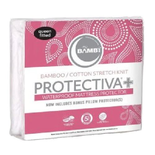 Bambi Protectiva + Bamboo/Cotton Stretch Knit Waterproof Mattress Protector With Matching Pillow Protector - Mattress & Pillow ScienceProtection