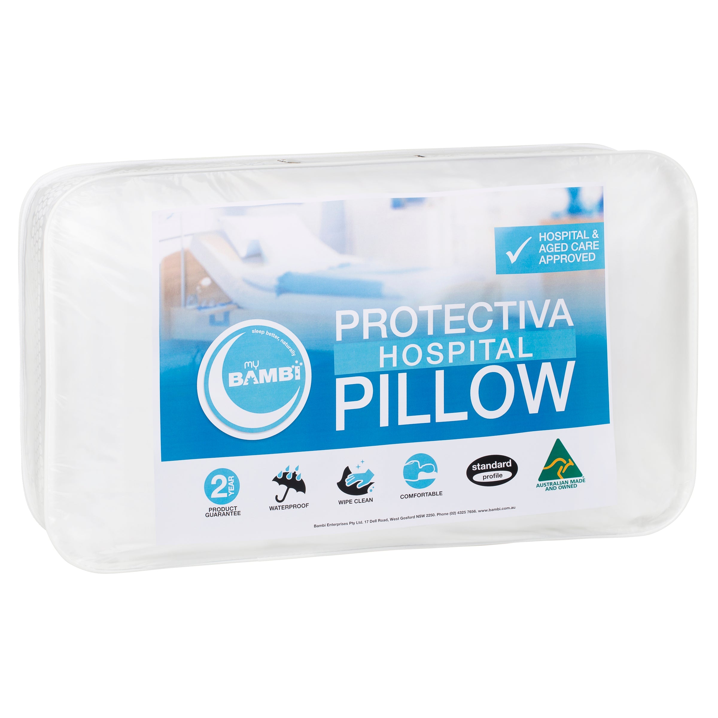 Bambi Protectiva Polyester Hospital Heat Sealed Waterproof Pillow - Mattress & Pillow SciencePillows