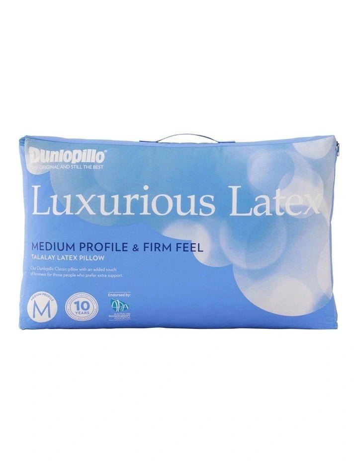 Dunlopillo Luxurious Latex Classic Medium Profile & Firm Feel Pillow - Mattress & Pillow SciencePillows