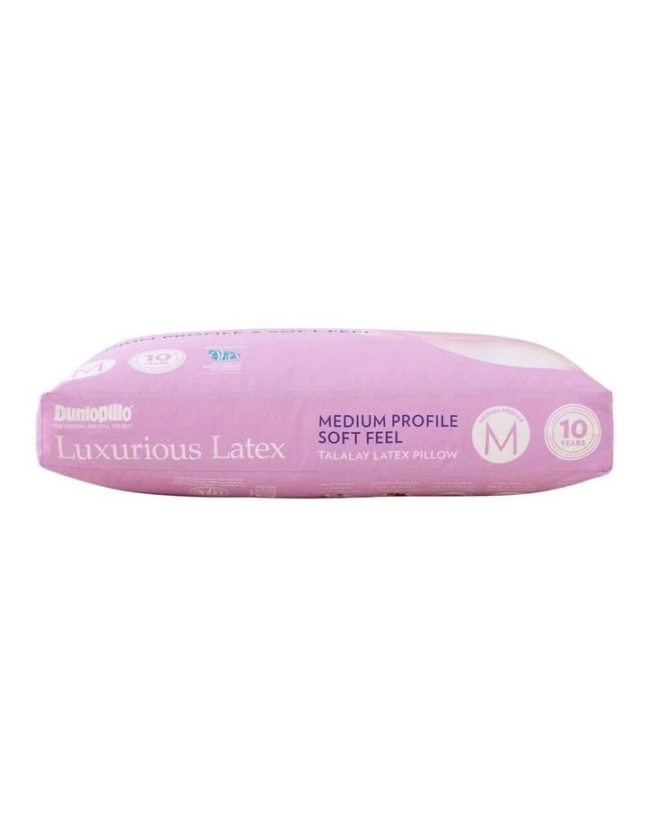 Dunlopillo Luxurious Latex Foam Medium Profile Soft Feel Pillow - Mattress & Pillow SciencePillows