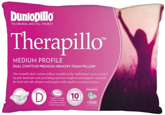 Dunlopillo Therapillo Premium Memory Foam - Contour Pillow - Mattress & Pillow SciencePillows