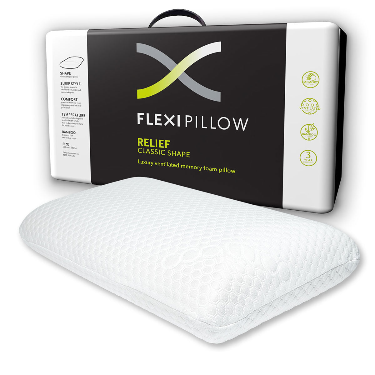 Flexi Pillow Relief Classic with Bamboo - Mattress & Pillow SciencePillows