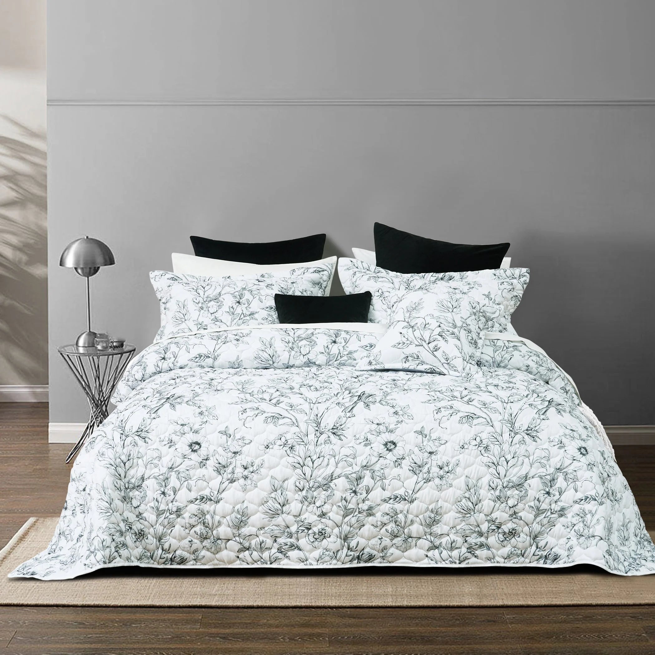 Gracie Printed And Quilted Bedspread Set - Mattress & Pillow ScienceQuilt Cover Set