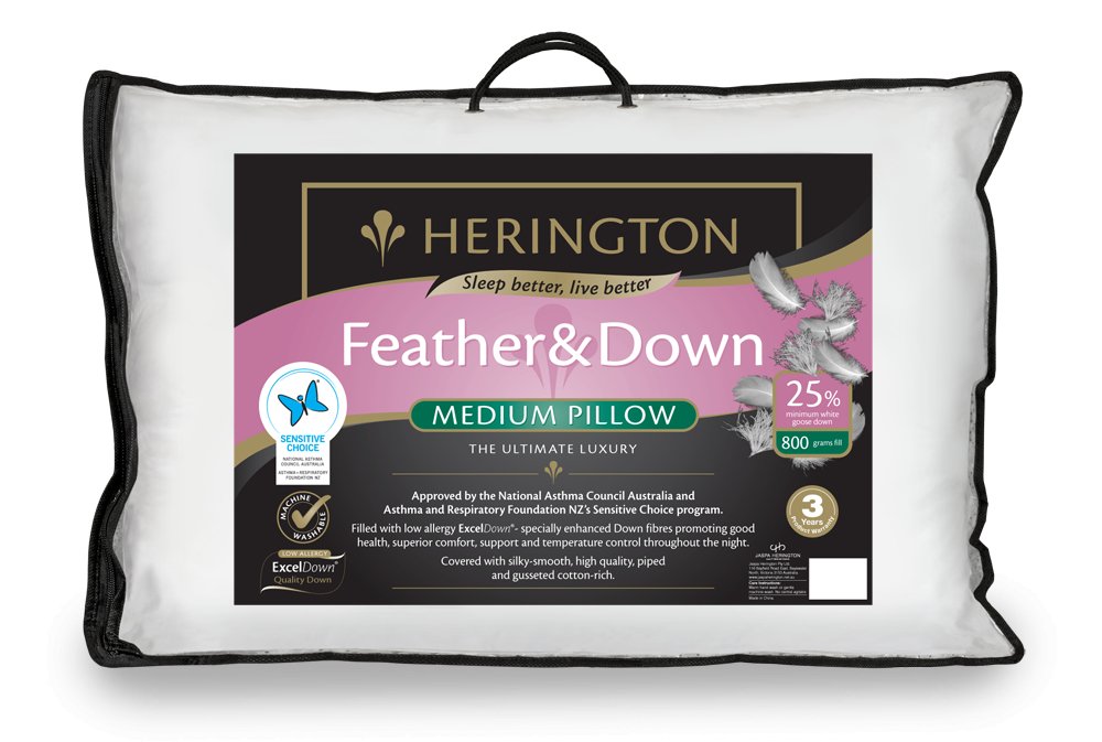 Herington Luxury 25% White Goose Down Pillow - Mattress & Pillow SciencePillows