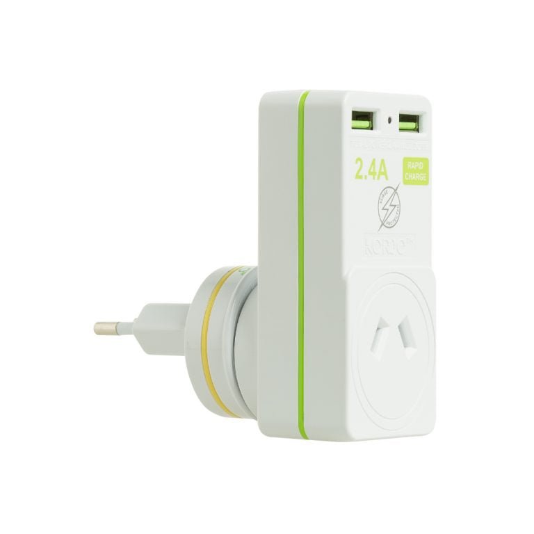 Korjo USB & POWER ADAPTOR - HOME & EUROPE- ITALY & SWITZERLAND - Mattress & Pillow ScienceTravel