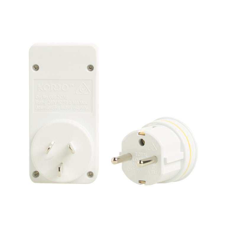 Korjo USB & POWER ADAPTOR - HOME & EUROPE - Mattress & Pillow ScienceTravel