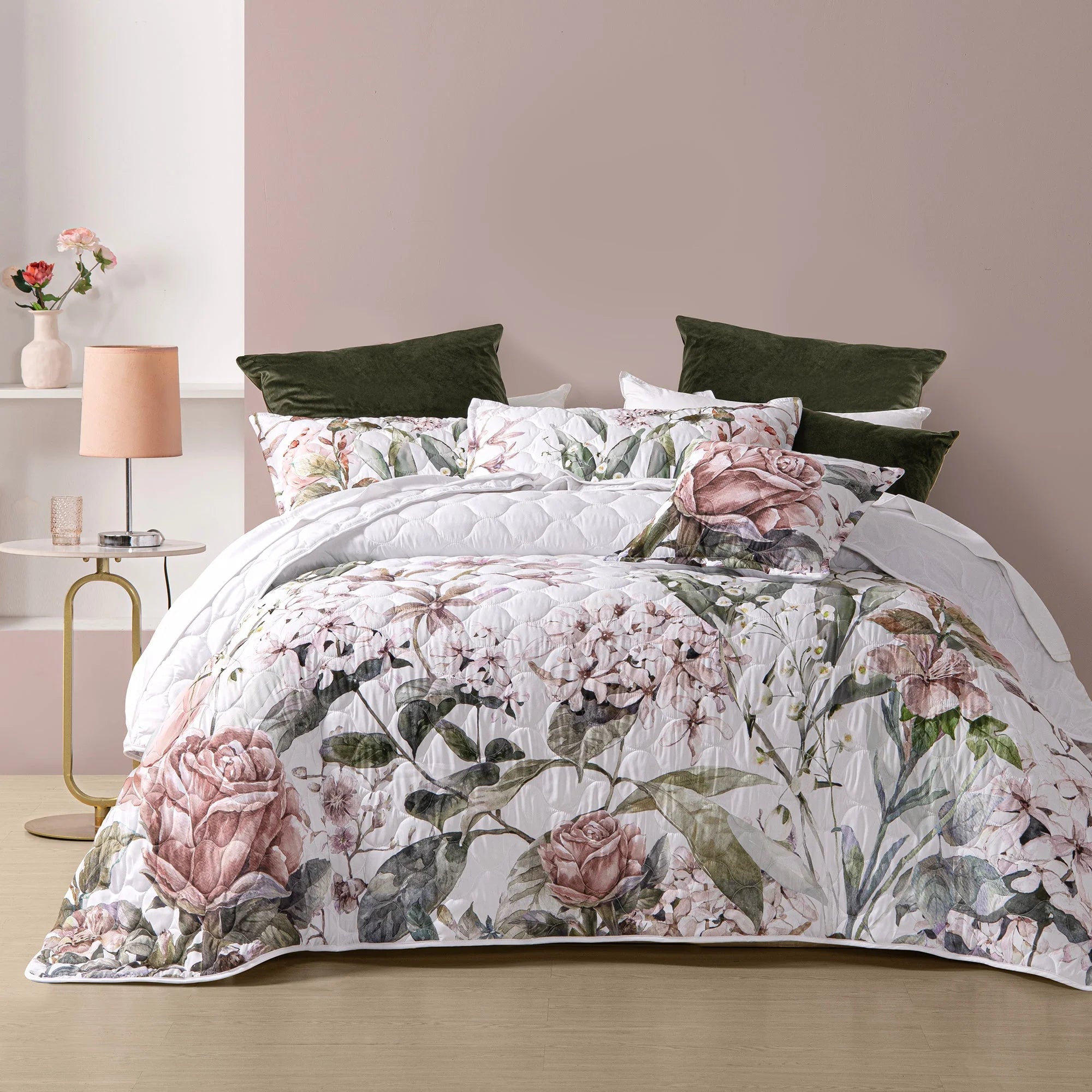 Lorna Printed And Quilted Bedspread Set - Mattress & Pillow ScienceQuilt Cover Set