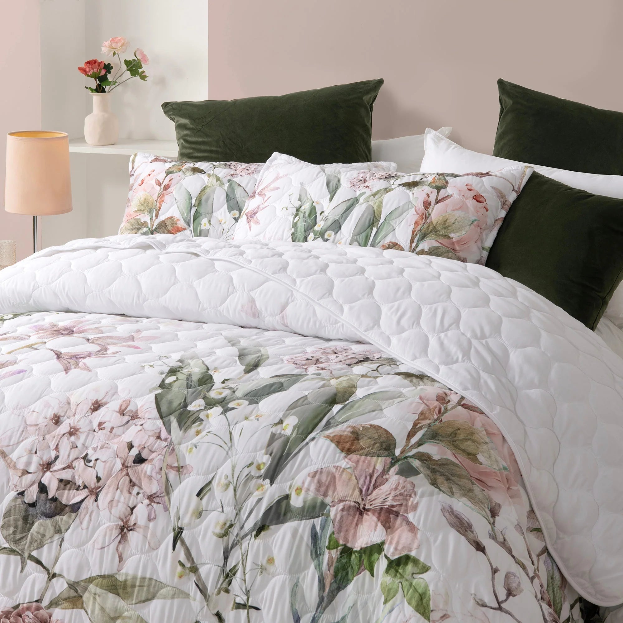 Lorna Printed And Quilted Bedspread Set - Mattress & Pillow ScienceQuilt Cover Set