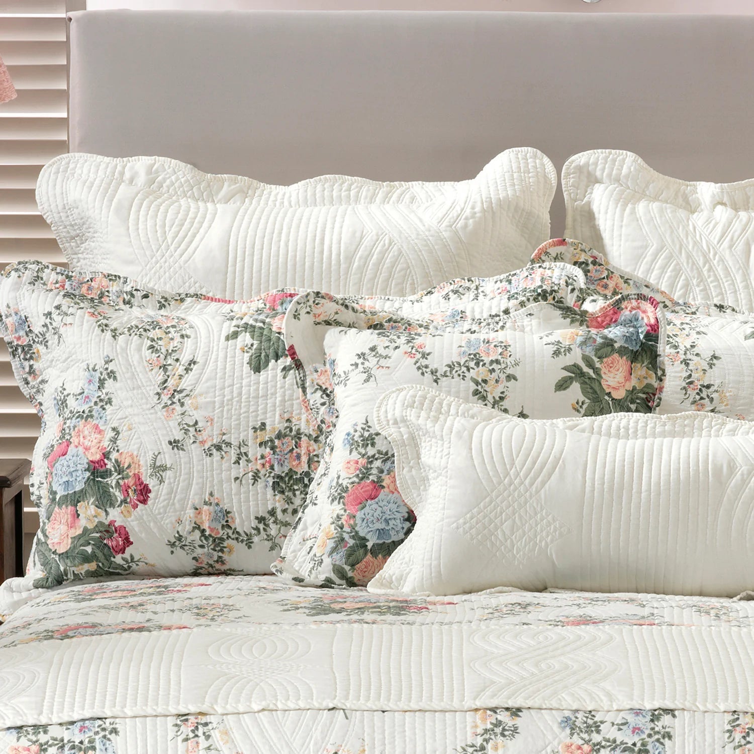 Rosedale Printed And Quilted Bedspread Set - Mattress & Pillow ScienceQuilt Cover Set