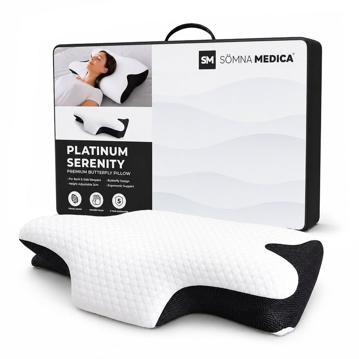 Somna Medica Platinum Serenity Premium Butterfly Pillow - Mattress & Pillow SciencePillows