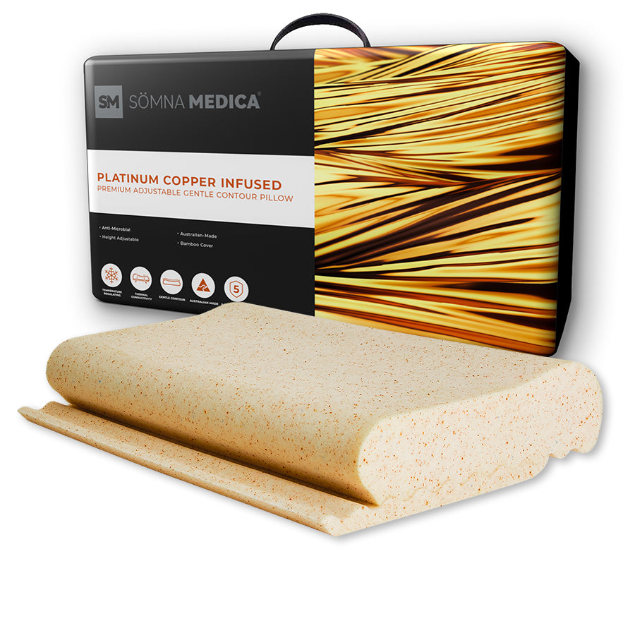 Somna Medica Copper Infused Gentle Contour Adjustable Pillow