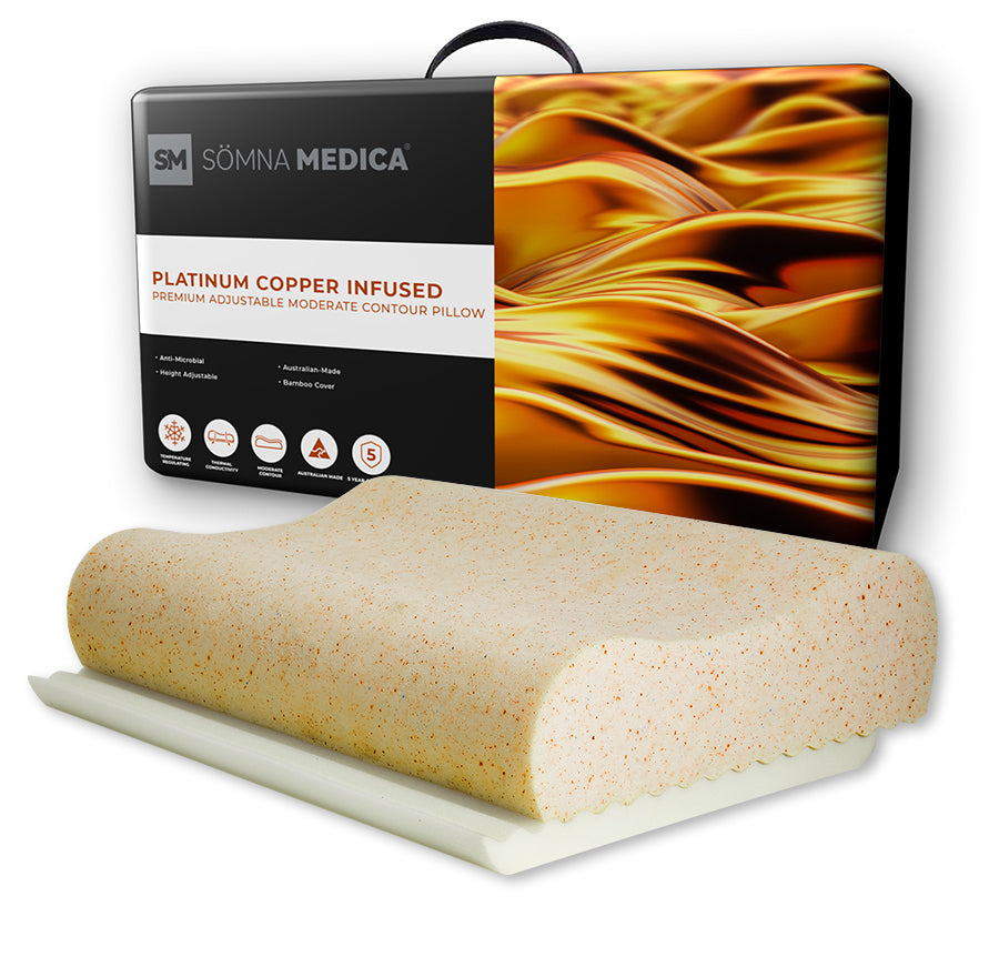 Somna Medica Copper Infused Moderate Contour Adjustable Pillow