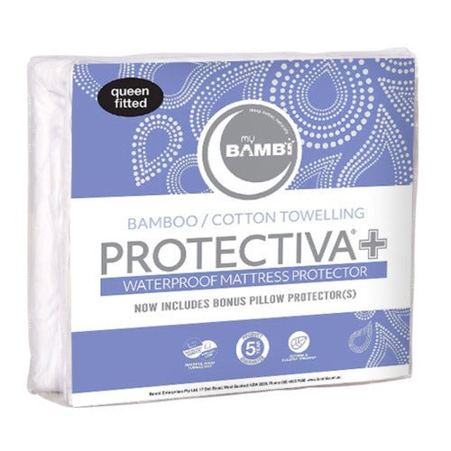 Bambi Protectiva + Bamboo/Cotton Towelling Waterproof Mattress Protector With Matching Pillow Protector - Mattress & Pillow ScienceProtection