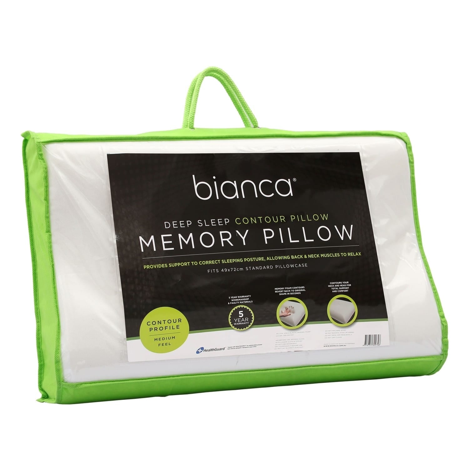 Bianca Deep Sleep Contour Memory Foam Pillow - Mattress & Pillow SciencePillows