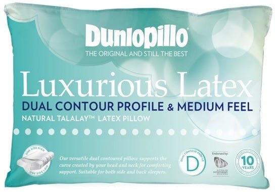 Dunlopillo Luxurious Latex Dual Contour Medium - Mattress & Pillow SciencePillows