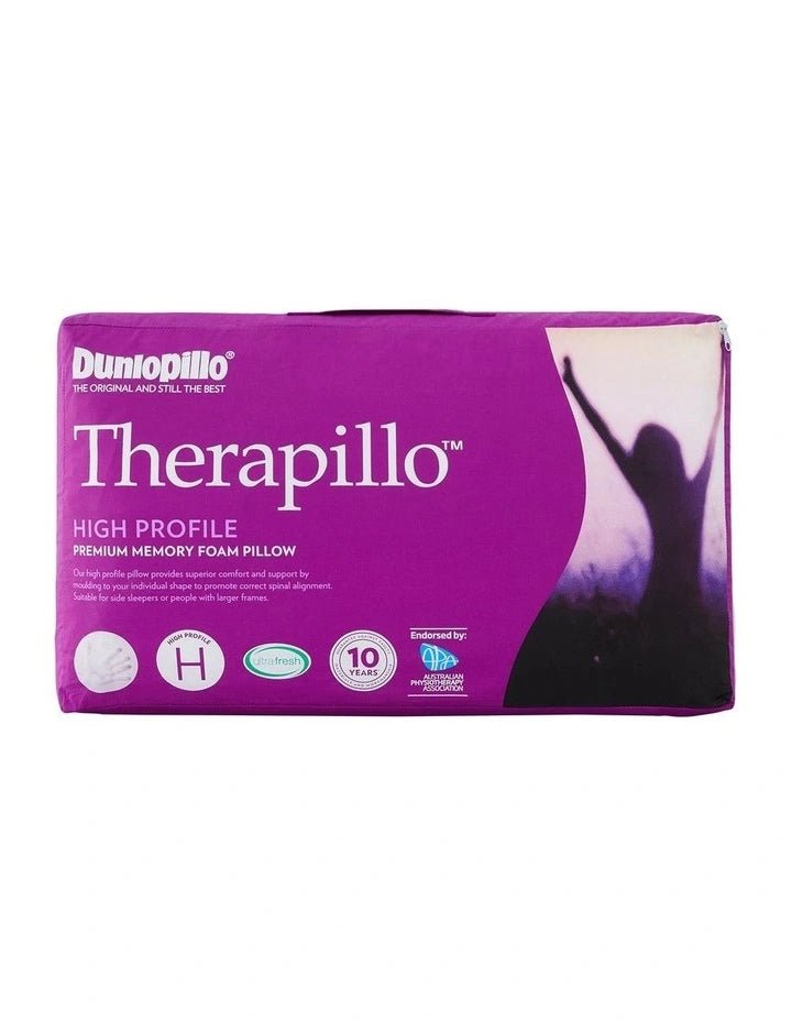 Dunlopillo Therapillo Premium Memory Foam High Profile Firm Feel Pillow - Mattress & Pillow SciencePillows