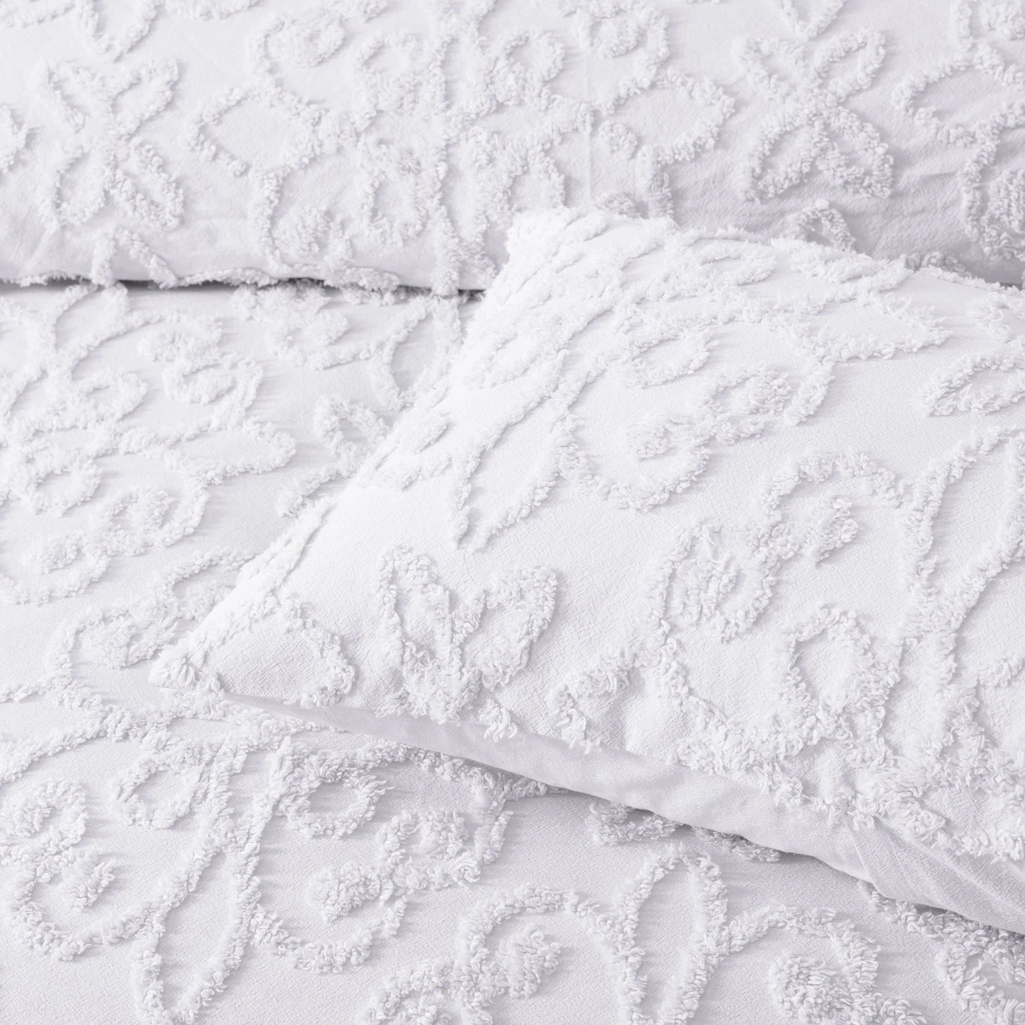 Ella Cotton Chenille Bedspread Set Blush - Mattress & Pillow ScienceQuilt Cover Set