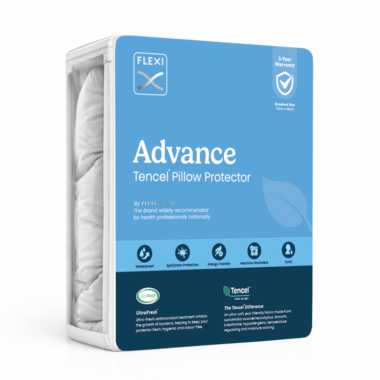 Flexi Advance Tencel Jersey Standard Pillow Protector - Mattress & Pillow ScienceProtection