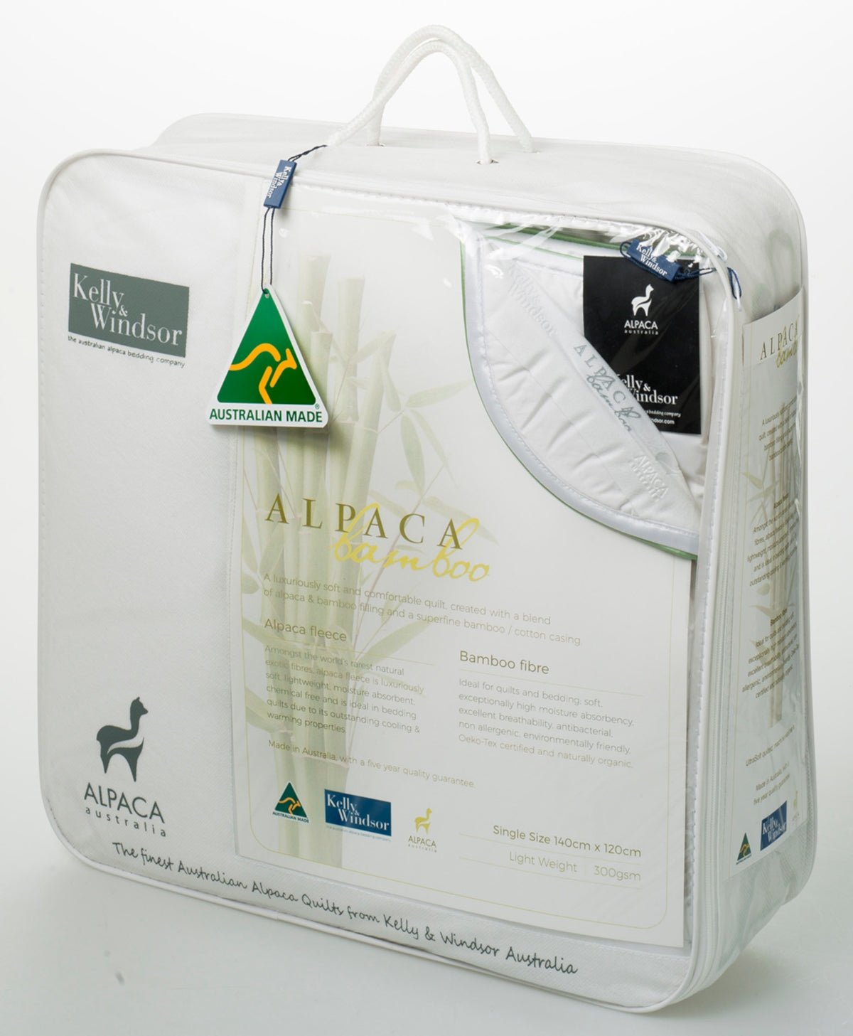 Kelly & Windsor Alpaca & Bamboo 300 GSM Quilt - Mattress & Pillow ScienceQuilts & Doonas