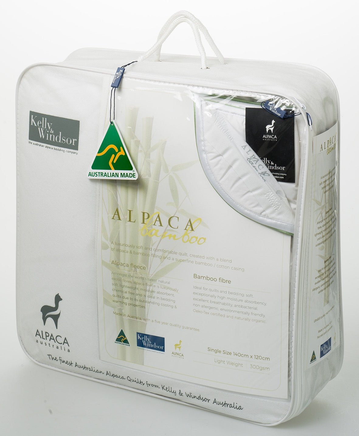 Kelly & Windsor Alpaca & Bamboo 400 GSM Quilt - Mattress & Pillow ScienceQuilts & Doonas