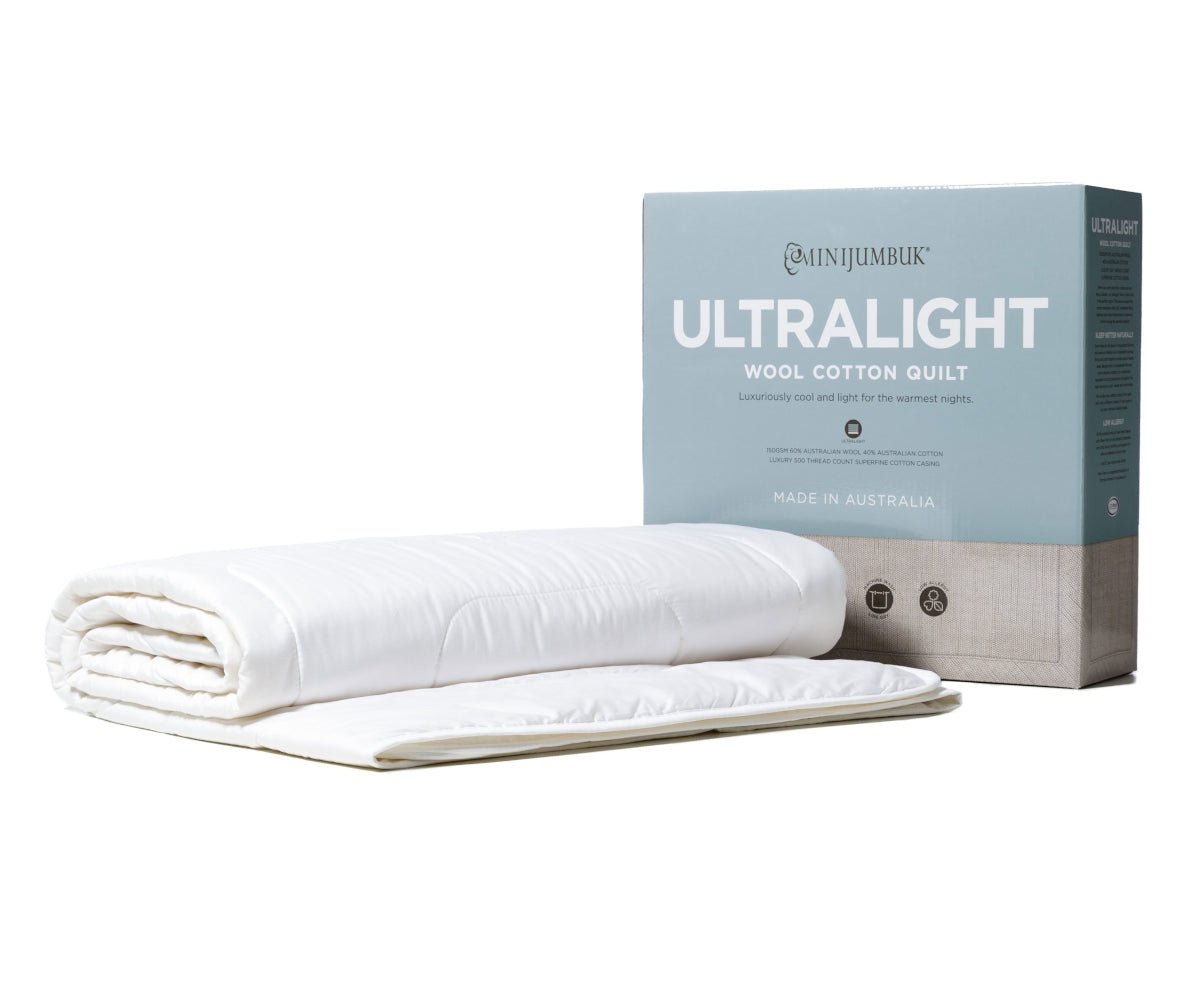 MiniJumbuk Ultralight Wool Cotton Quilt - Mattress & Pillow ScienceQuilts & Doonas