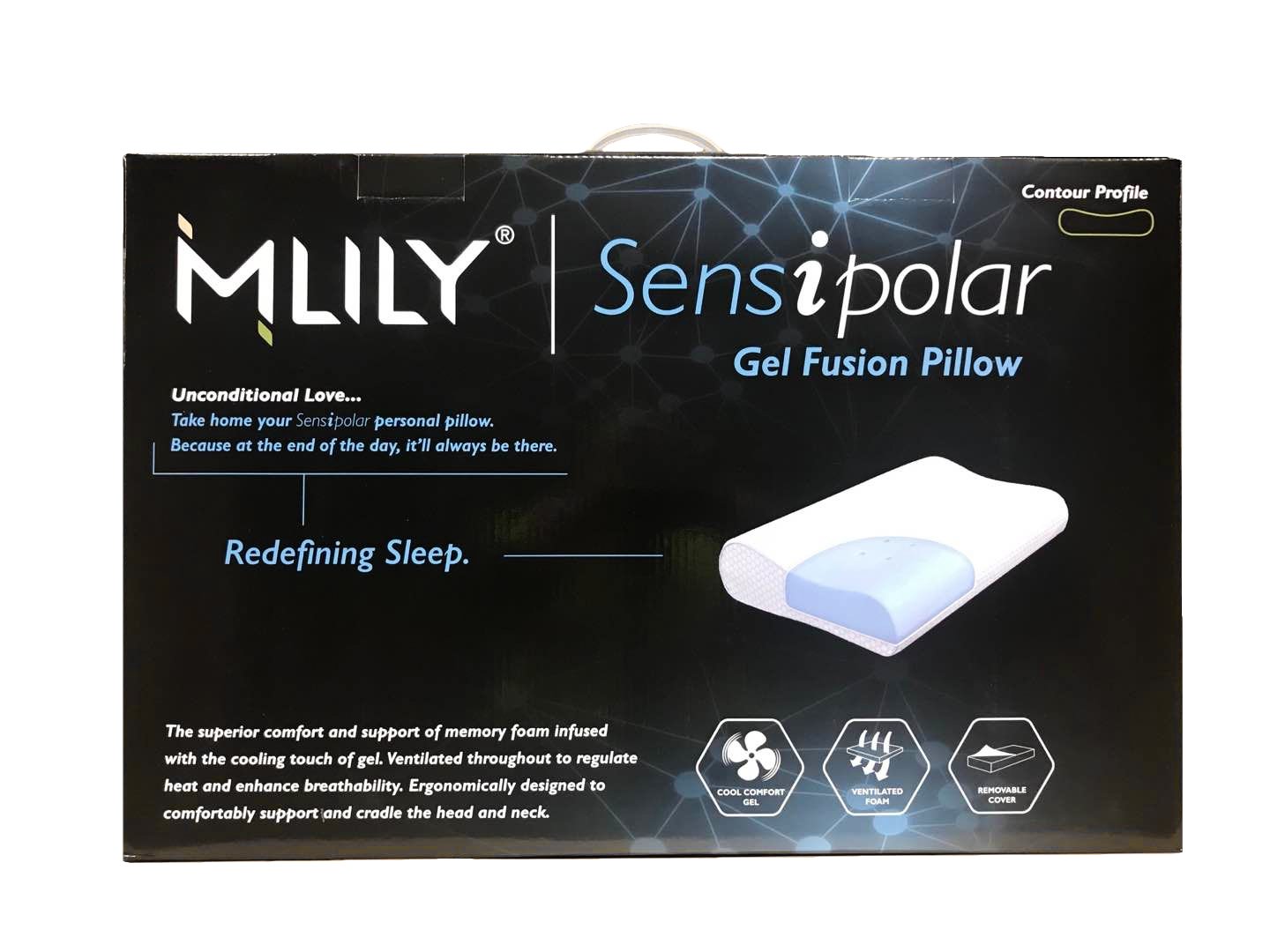 MLILY Sensipolar Gel top CONTOUR - Mattress & Pillow SciencePillows