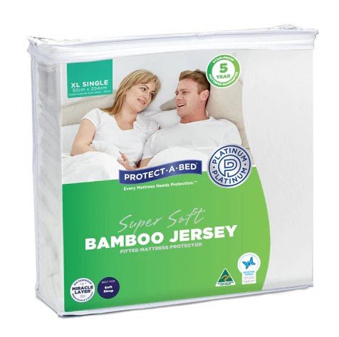 Protect - a - Bed Bamboo Jersey Mattress Protector - Mattress & Pillow ScienceProtection