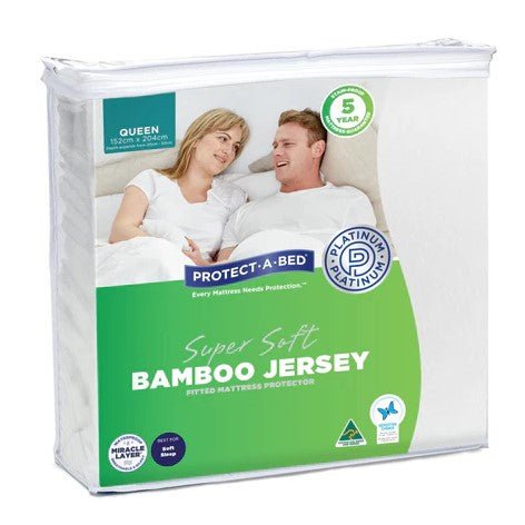 Protect - a - Bed Bamboo Jersey Mattress Protector - Mattress & Pillow ScienceProtection