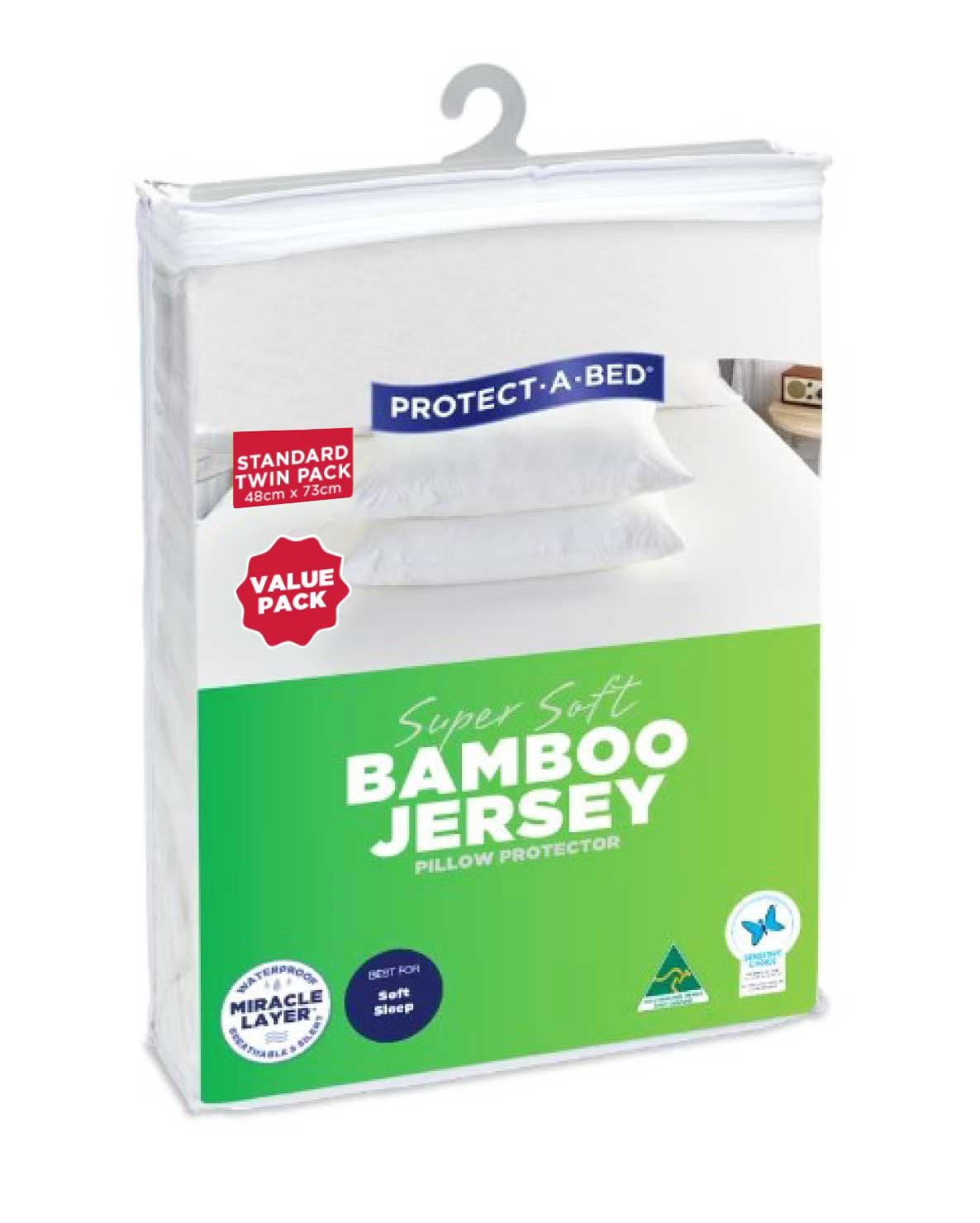 Protect-A-Bed Bamboo Jersey Pillow Protector - Mattress & Pillow ScienceProtection