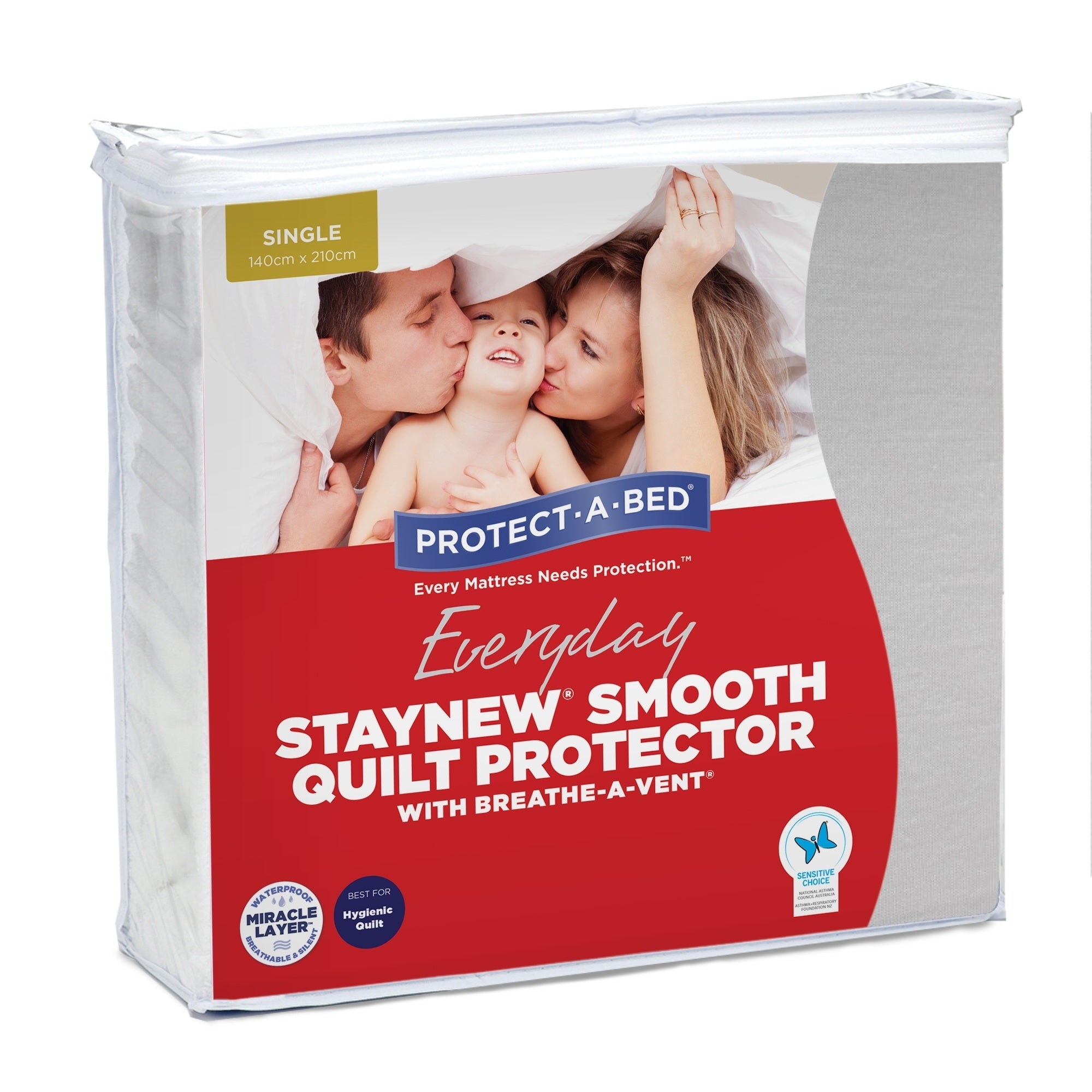 Protect-A-Bed Staynew Smooth Quilt Protector - Mattress & Pillow ScienceProtection