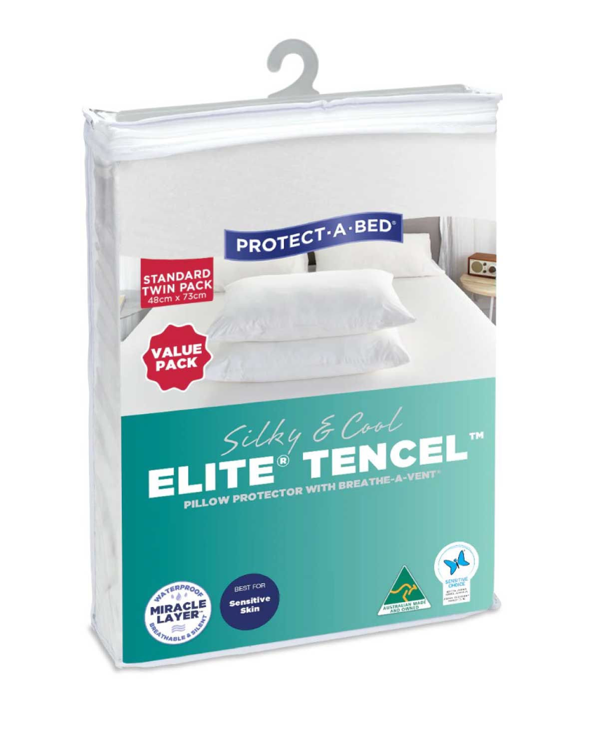Protect-A-Bed Tencel Elite Pillow Protector - Mattress & Pillow ScienceProtection