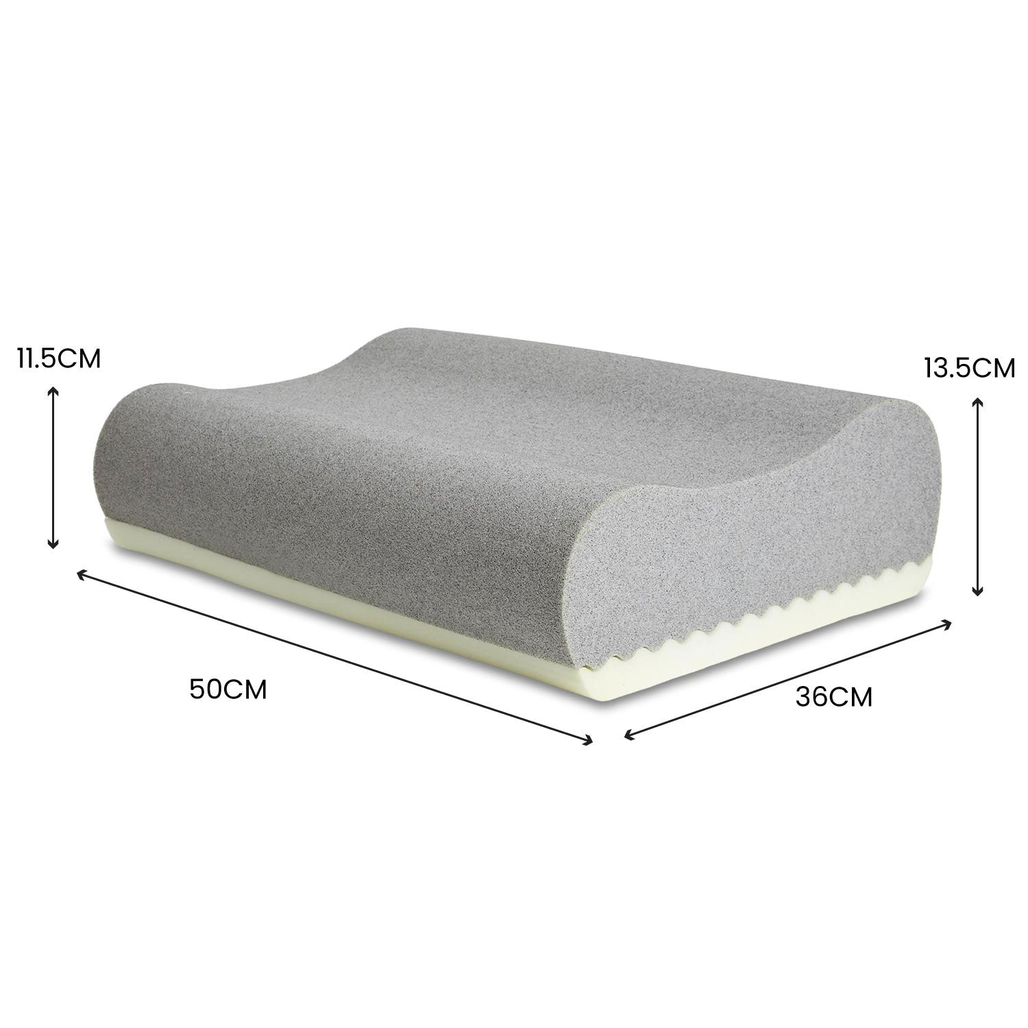 Somna Medica Graphite Infused Moderate Contour Adjustable Pillow - Mattress & Pillow SciencePillows