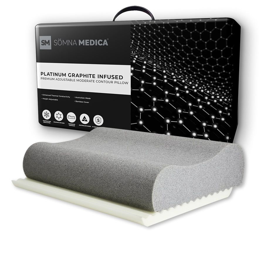 Somna Medica Graphite Infused Moderate Contour Adjustable Pillow - Mattress & Pillow SciencePillows